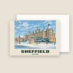 Sheffield Town Hall winter Christmas card with its envelope