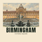 The printed design on the Victoria Square, Birmingham tote, close up