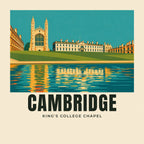 The printed design on the King's College Chapel, Cambridge tote, close up