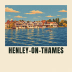 The printed design on the Henley-on-Thames tote, close up