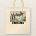 Broad Street, Wokingham Tote Bag: natural cotton tote printed with our drawing of Broad Street and the name WOKINGHAM