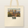 York Minster Tote Bag: natural cotton tote printed with our drawing of York Minster and the name YORK