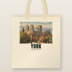 York Minster Tote Bag: natural cotton tote printed with our drawing of York Minster and the name YORK