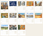 All thirteen pages of the Yorkshire 2027 calendar: the cover and twelve drawings