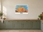 Hull Minster Poster at A1, in a white frame, in a kitchen