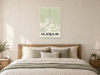 Ilfeld Street Map Poster at A1, as a poster, above a bed
