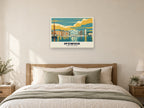 Ipswich Waterfront Poster at A1, as a poster, above a bed