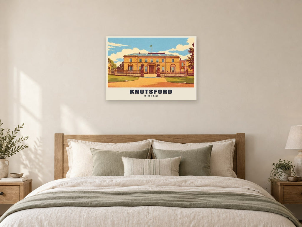 Tatton Hall, Knutsford Poster at A1, as a poster, above a bed