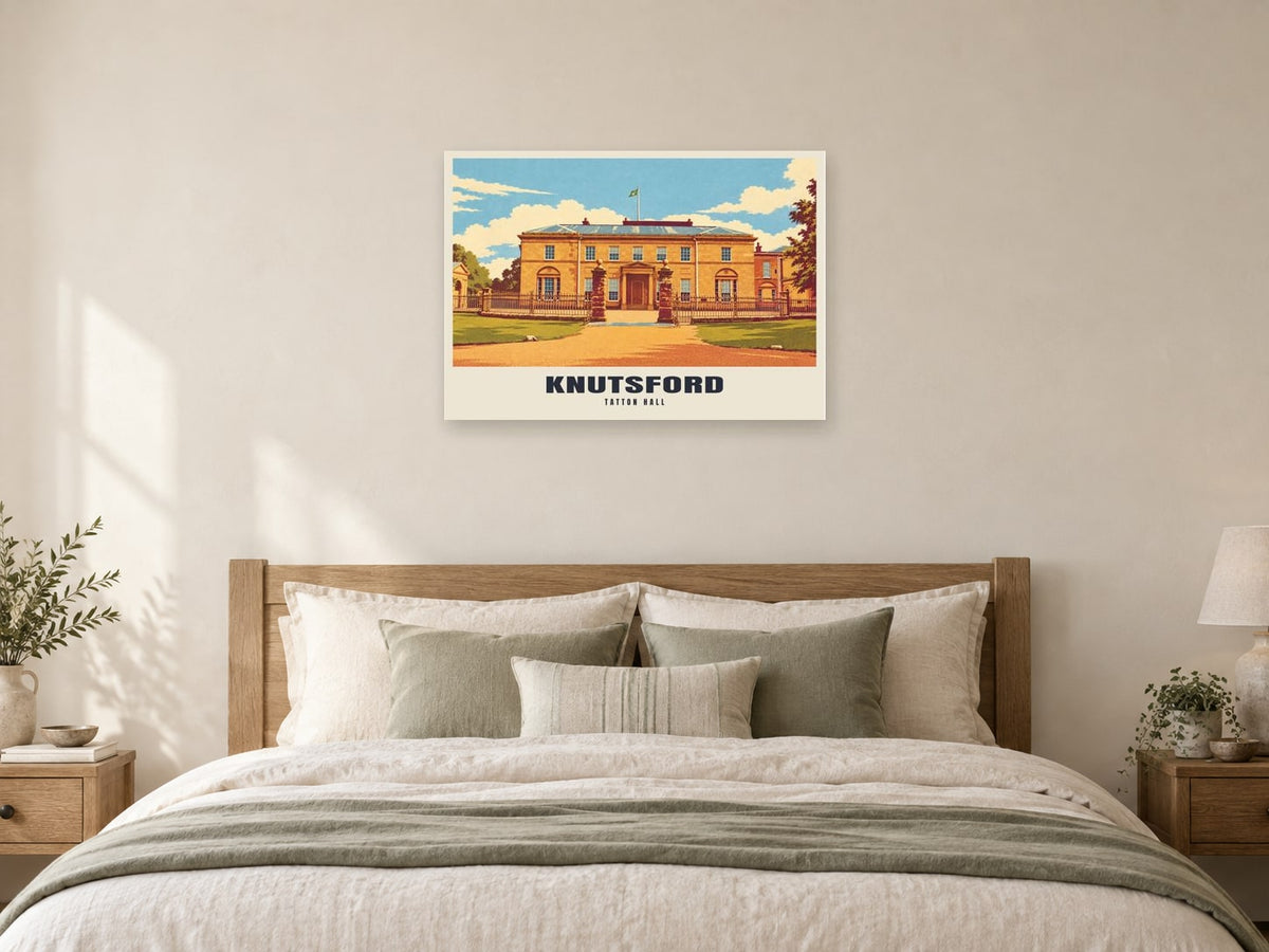 Tatton Hall, Knutsford Poster at A1, as a poster, above a bed