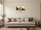 The Castle Gateway, Lancaster, 1890s Heritage Print at A2, in a natural wood frame, in a sitting room