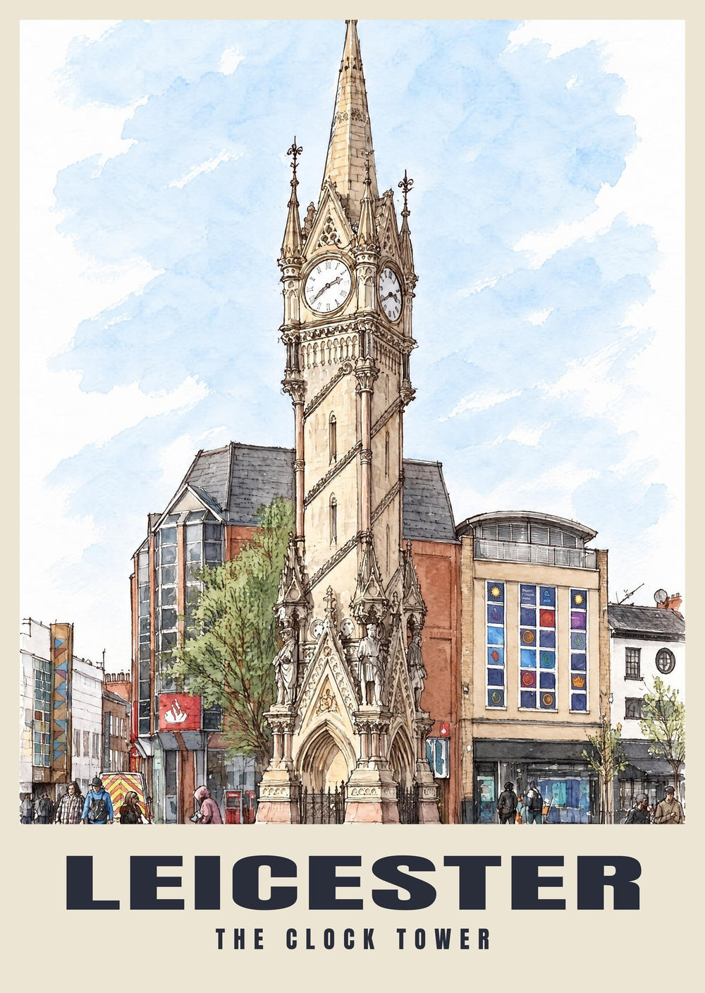 Der Uhrturm, Leicester Poster