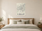 Lille Street Map Poster at A1, as a poster, above a bed