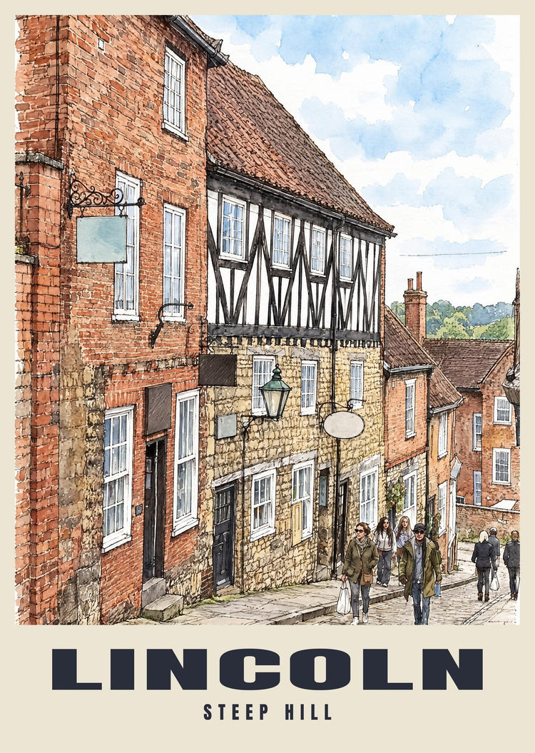Steep Hill, Lincoln Poster