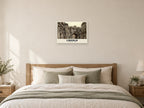 The Stonebow, Lincoln, 1890s Heritage Print at A2, as a poster, above a bed