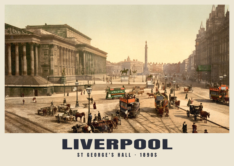 St George's Hall, Liverpool, c. 1890–1900 Impresión patrimonial