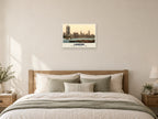 The Houses of Parliament, London Poster at A2, as a poster, above a bed