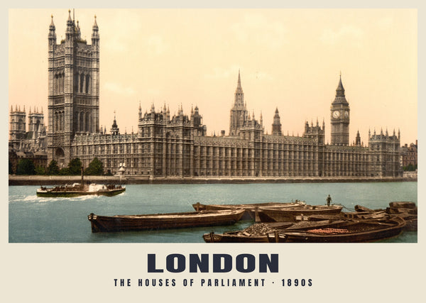 The Houses of Parliament, London, c. 1890–1900 Heritage Print
