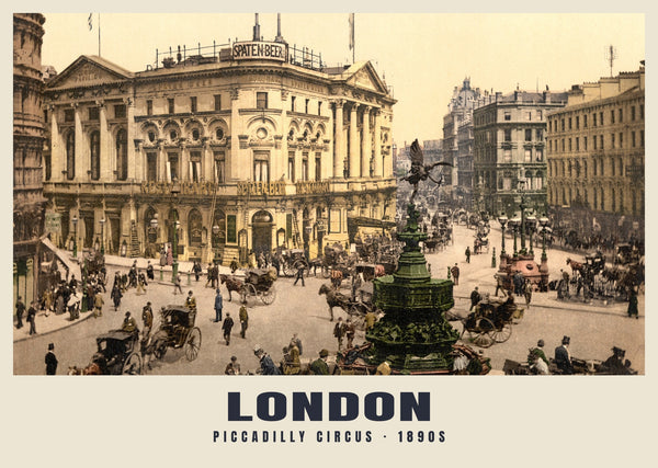 Piccadilly Circus, Londra, c. 1890–1900 Stampa d'epoca