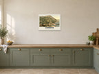 Lynton and Lynmouth Poster at A2, in a white frame, in a kitchen