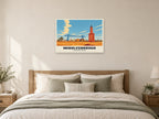 Transporter Bridge, Middlesbrough Poster at A1, as a poster, above a bed