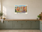Bletchley Park, Milton Keynes Poster at A1, in a white frame, in a kitchen
