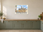 Redesdale Hall, Moreton-in-Marsh Poster at A1, in a white frame, in a kitchen