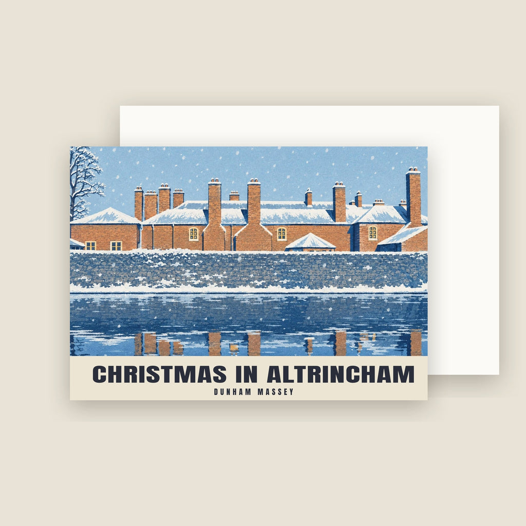 Dunham Massey, Altrincham Christmas card with its envelope