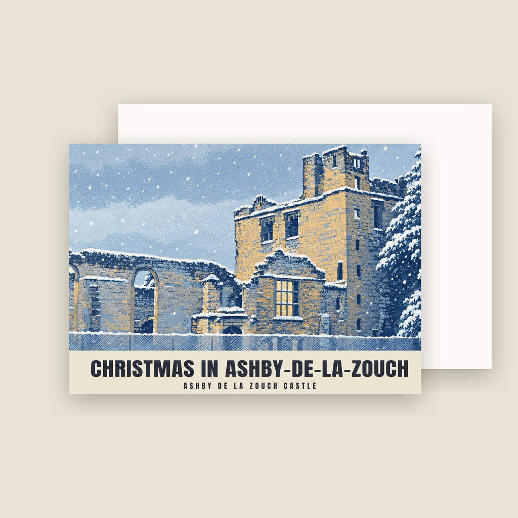 Ashby de la Zouch Castle, Ashby-de-la-Zouch Christmas card with its envelope