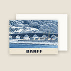 Banff Bridge Christmas card with its envelope