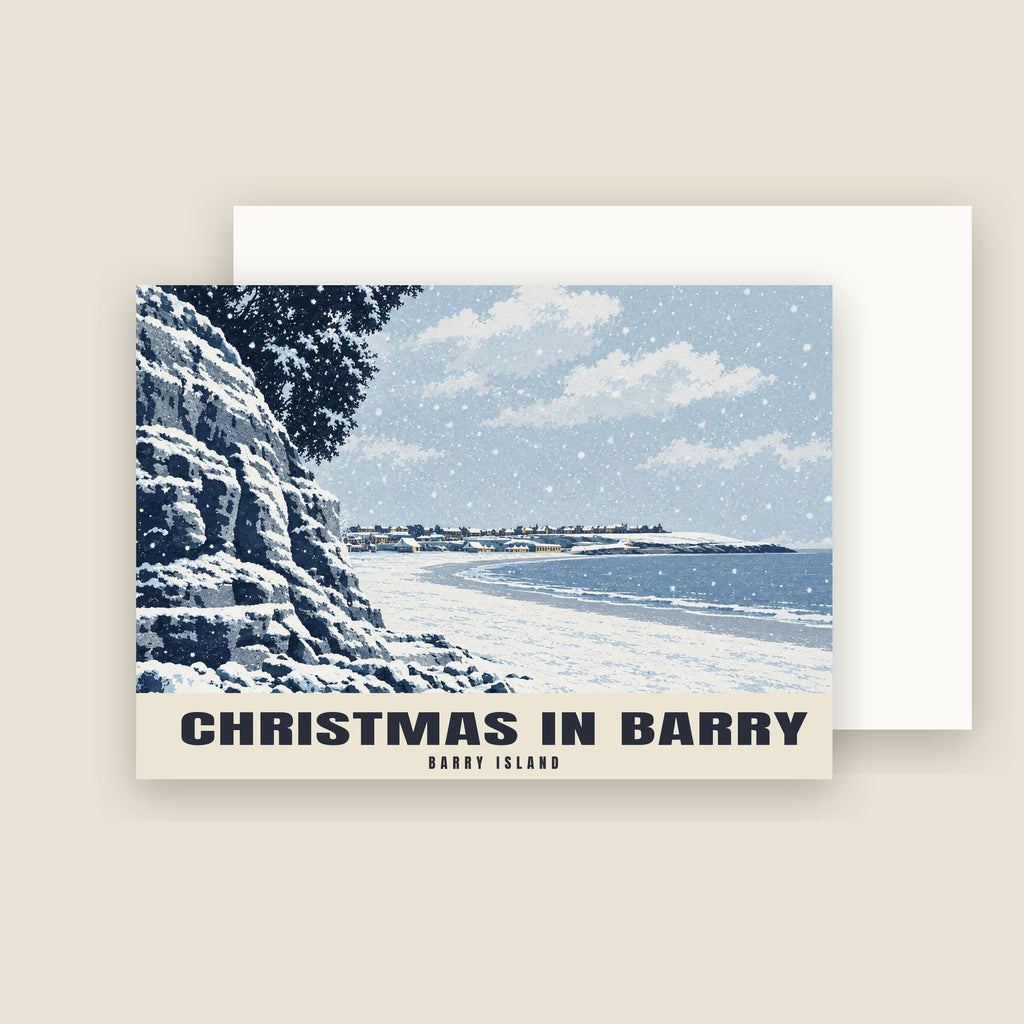Barry Island Christmas card with its envelope