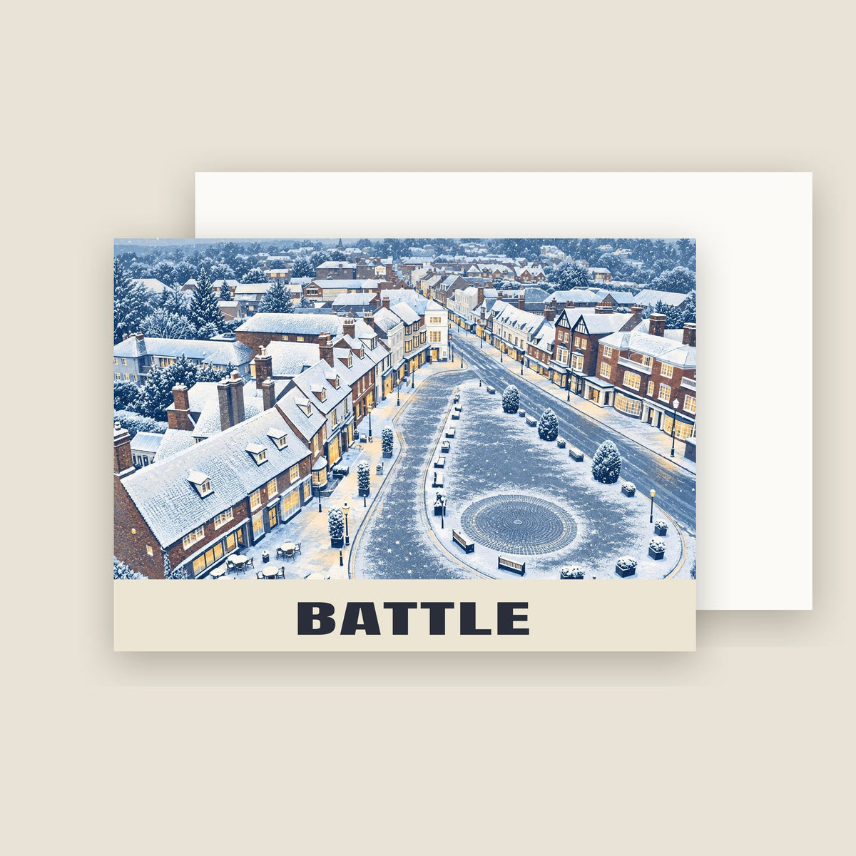 Battle Christmas card with its envelope