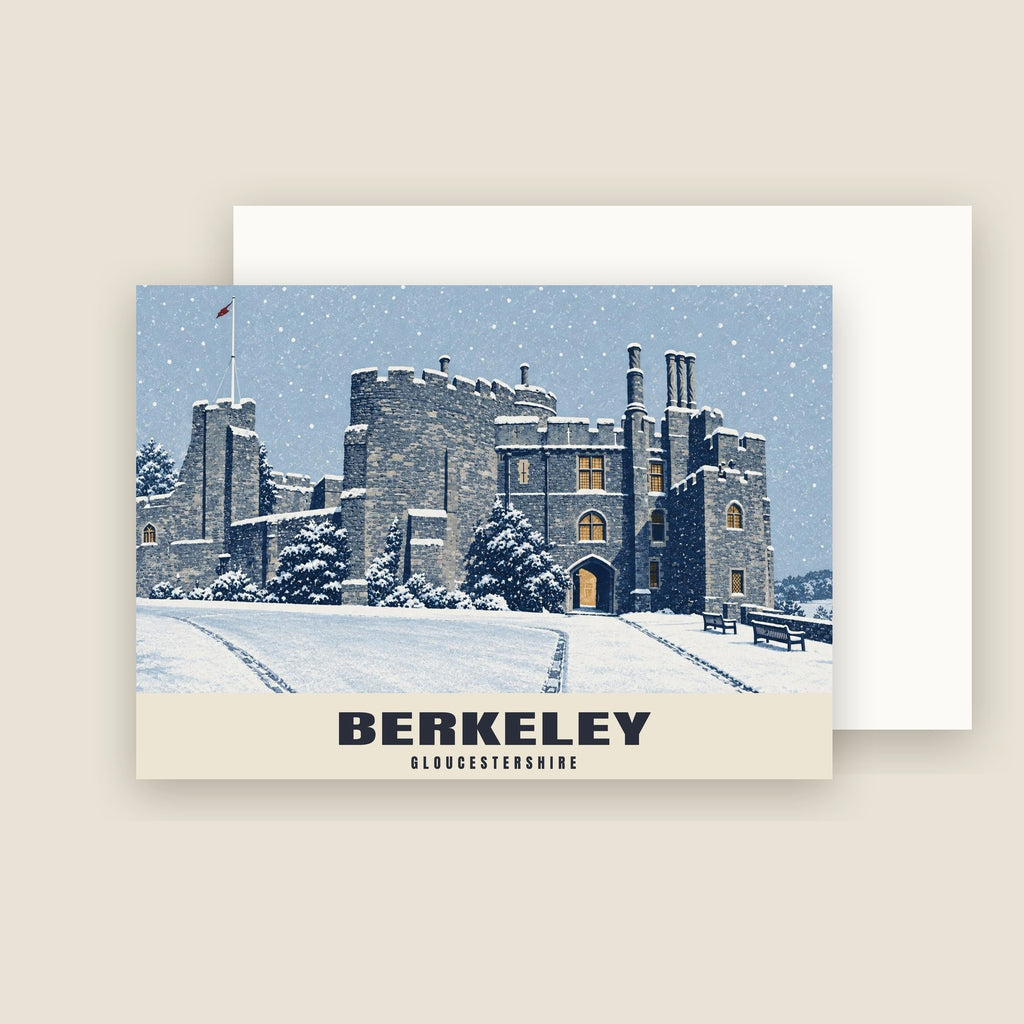 Berkeley Castle Christmas card with its envelope