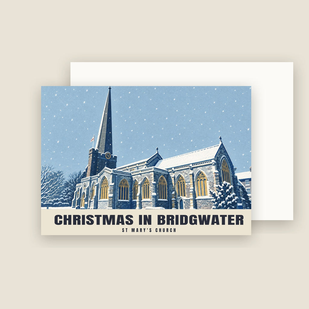 St Mary's Church, Bridgwater Christmas card with its envelope