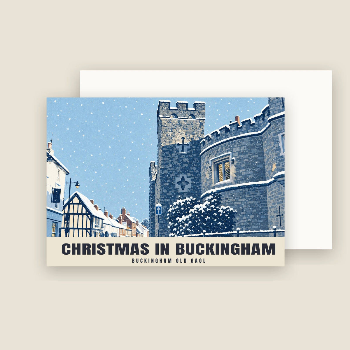 Buckingham Old Gaol Christmas card with its envelope