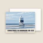 Burnham-on-Sea Low Lighthouse Christmas card with its envelope