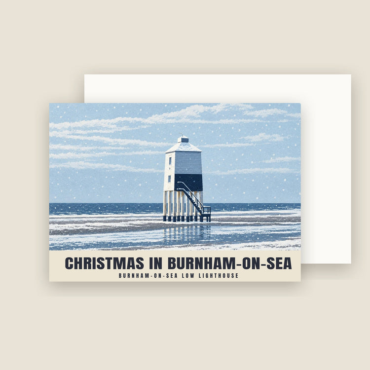 Burnham-on-Sea Low Lighthouse Christmas Cards (Pack of 10)