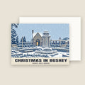 Bushey Rose Garden Christmas card with its envelope