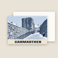 Carmarthen Castle Christmas card with its envelope