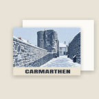 Carmarthen Castle Christmas card with its envelope