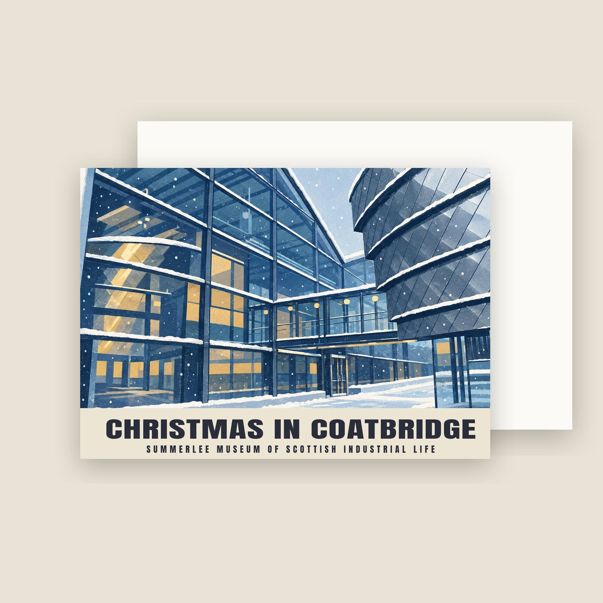 Summerlee Museum of Scottish Industrial Life, Coatbridge Christmas card with its envelope