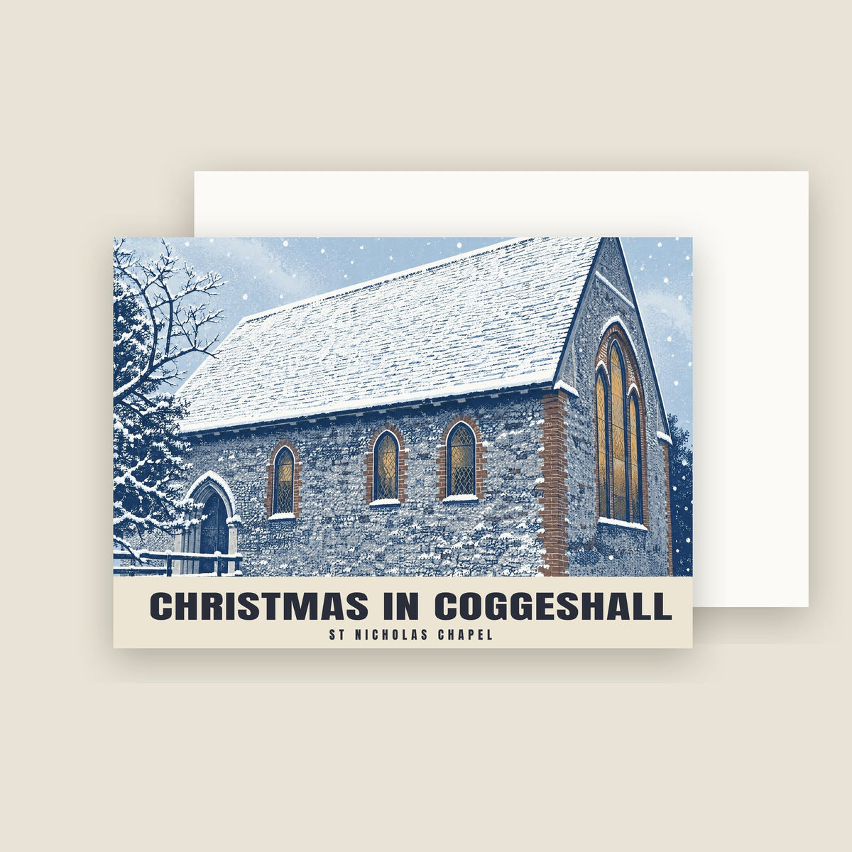 St Nicholas Chapel, Coggeshall Christmas card with its envelope
