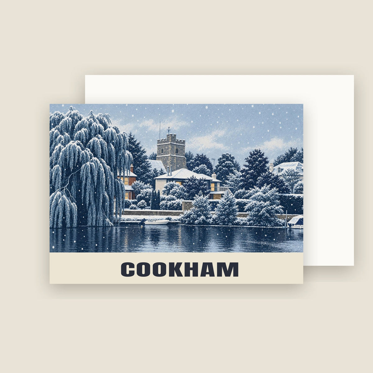 Holy Trinity Church, Cookham Christmas card with its envelope