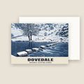 Dovedale Stepping Stones Christmas card with its envelope