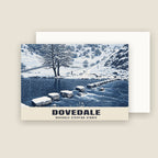 Dovedale Stepping Stones Christmas card with its envelope