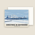 Eastbourne Pier Christmas card with its envelope