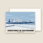Eastbourne Pier Christmas card with its envelope