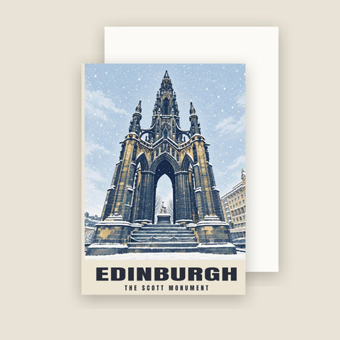 Cartes de Noël, le Scott Monument d'Édimbourg (paquet de 10)