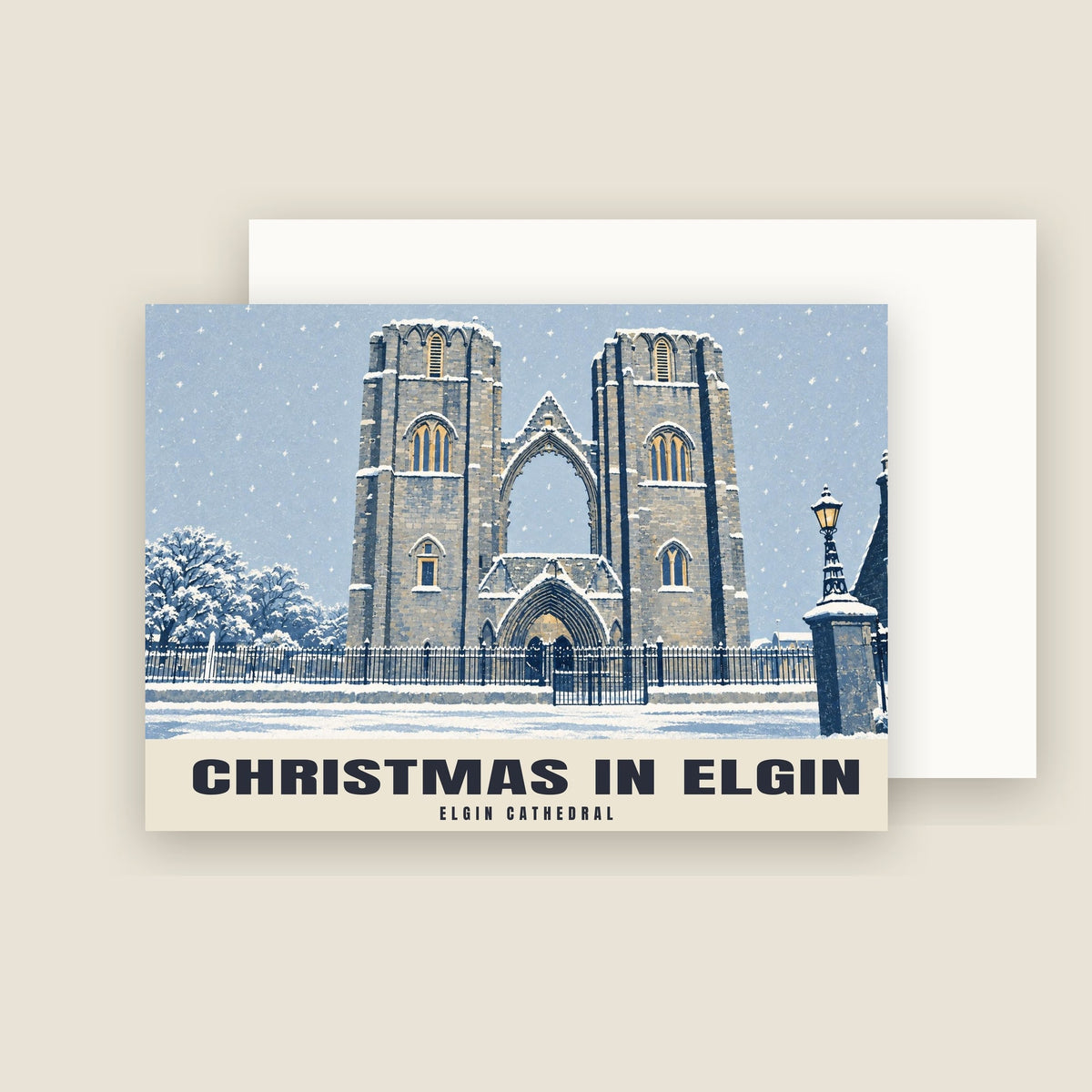 Elgin Cathedral Christmas card with its envelope