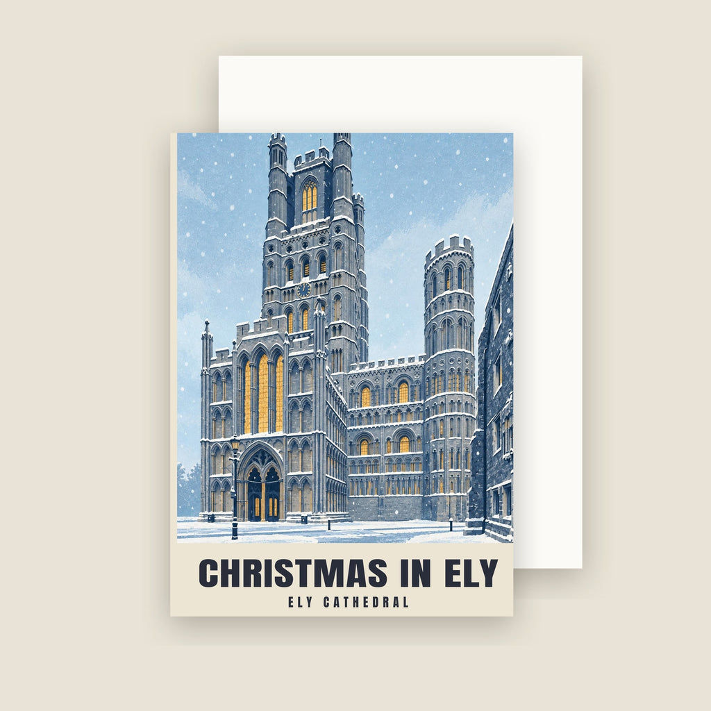 Ely Cathedral Christmas card with its envelope