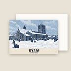 Eyam Church Christmas card with its envelope